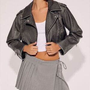 Cropped Leather Jacket